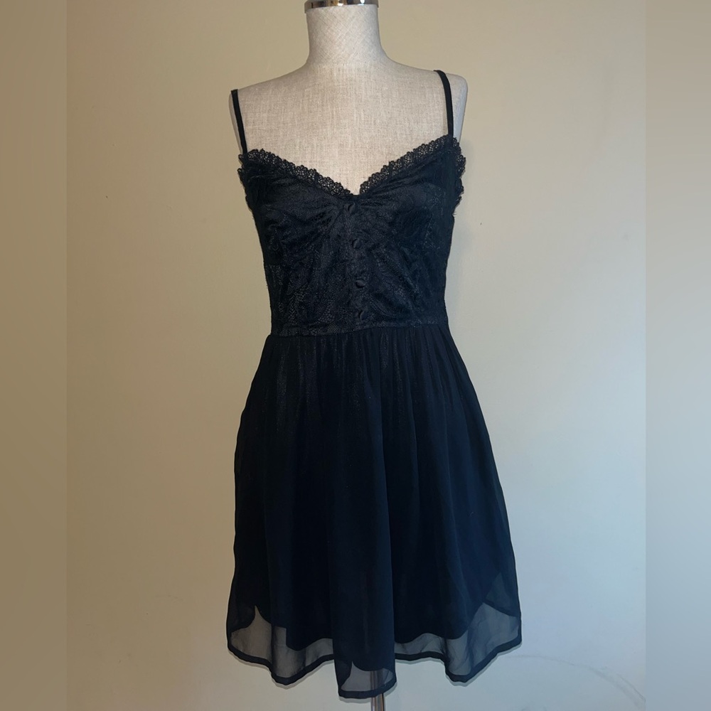 Divided Black Mini Dress
